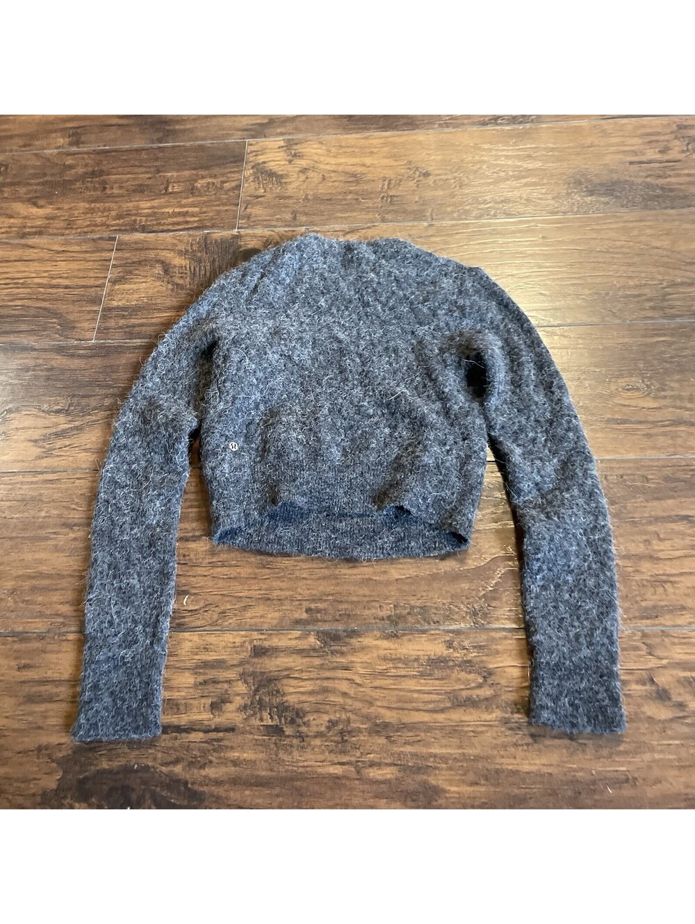 Lululemon Alpaca Wool-Blend Crosshatch Sweater Heathered Black Women’s XS